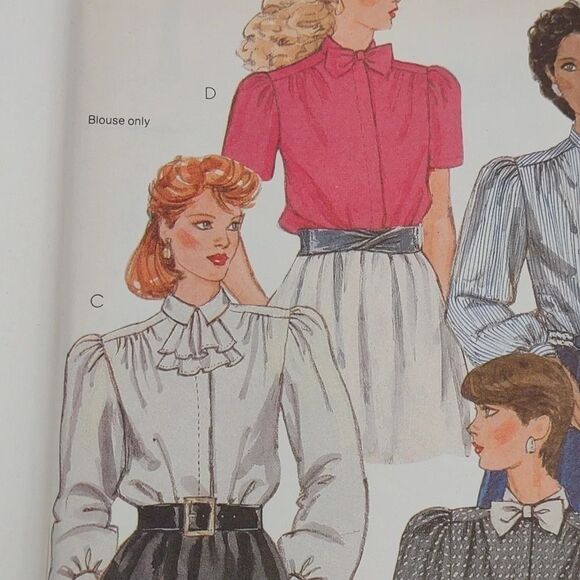Vintage McCall's Blouses Sewing Pattern Uncut Size 10 - Picture 4 of 8